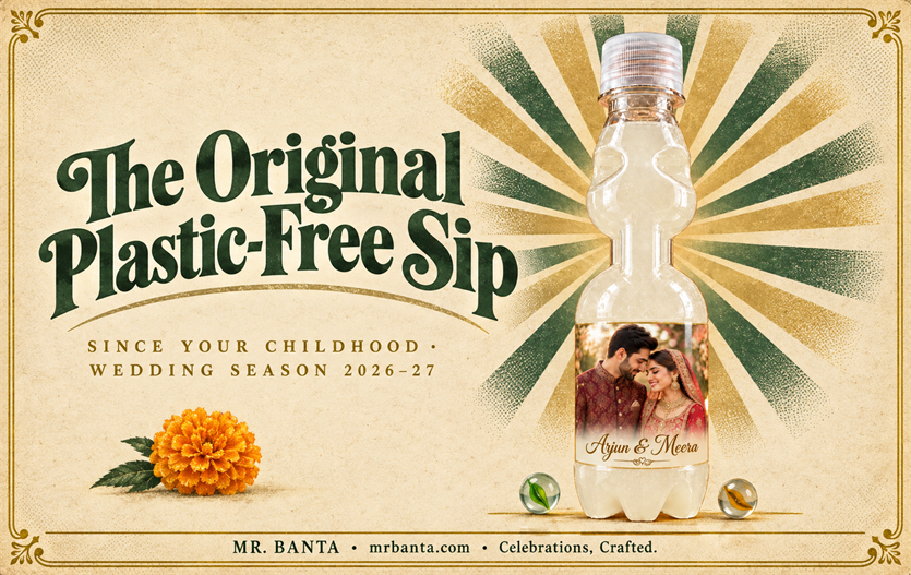 Plastic-Free Wedding Bar Ideas 2026-27: Why Mr. Banta's Glass Goli Soda Bottles Are the Sustainable Sip of the Season